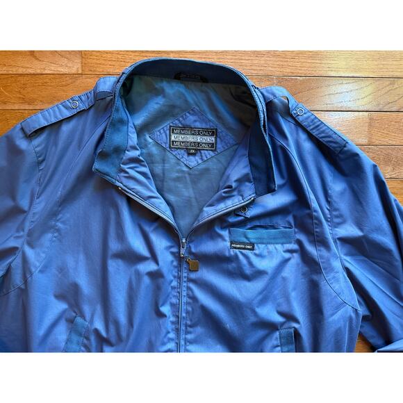 Members Only Jacket Zip up Blue 2X - Picture 5 of 10
